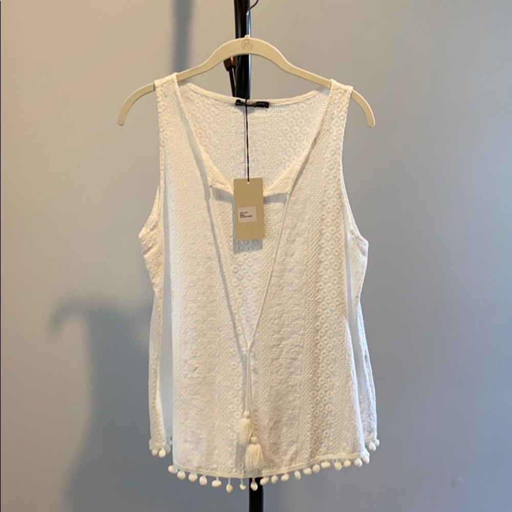 Made in Italy Pom Pom Summer Sleeveless Top